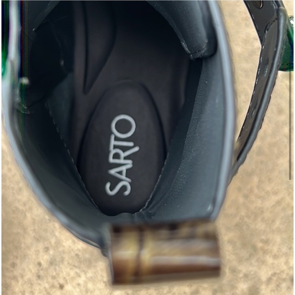 Franco Sarto Dana Women's Black Bronze Combat Boot Women's Size 5 - Picture 11 of 13